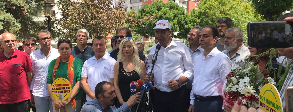 CHP Heyetinden Vicdan ve Adalet Nöbeti'ne ziyaret