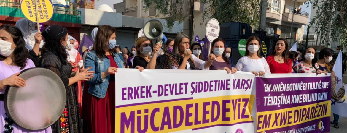 Başaran: Bütün kimliklerimizi bir kenara bırakıp erkek-devlet şiddetine karşı mücadele edelim