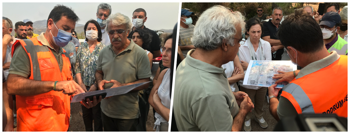 Sancar Bodrum’da yangının kontrol altına alındığı alanı ziyaret etti