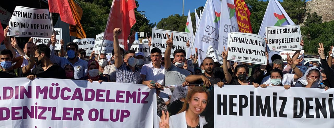 Binlerce kişi Deniz Poyraz'ın cenaze töreninde: Sana sözümüz olsun mücadele bayrağını yere düşürmeyeceğiz