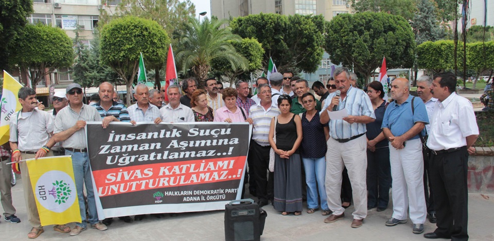 HDP Adana İl Örgütü, Sivas Katliamı'nda katledilenleri andı