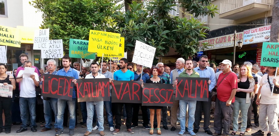 Antalya'da Lice katliamı protesto edildi 