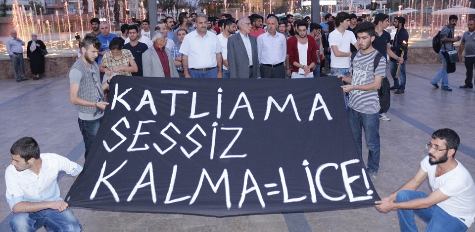 Aydın'da HDP'liler Lice'deki katliam için yürüdü