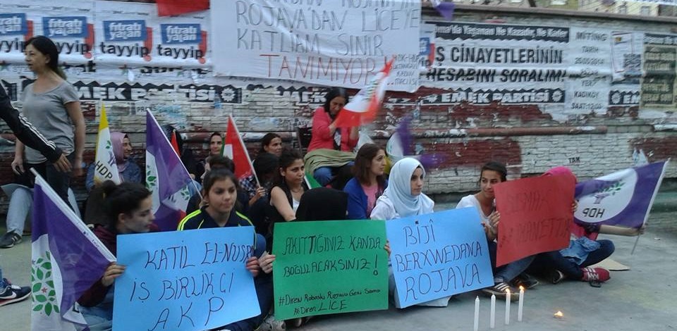 HDP'li kadınlardan Rojava ve Lice için eylem