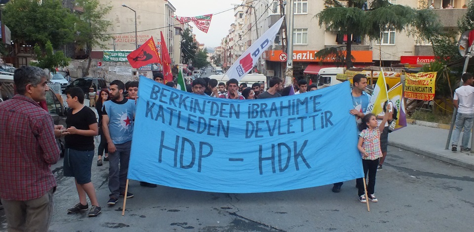 Gazi'de İbrahim Aras için eylem