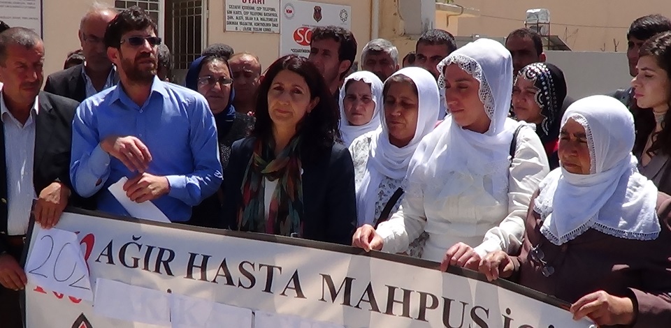 Mardin'de Gülser Yıldırım'ın da katılımıyla hasta tutsakların serbest bırakılması talebi yinelendi 