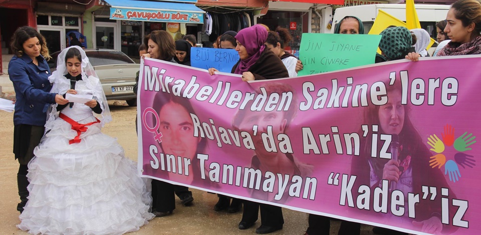 Mazıdağı'nda 25 Kasım yürüyüşü