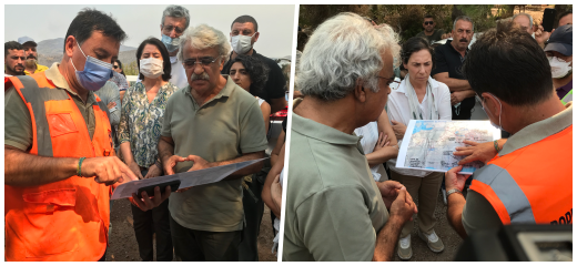 Sancar Bodrum’da yangının kontrol altına alındığı alanı ziyaret etti