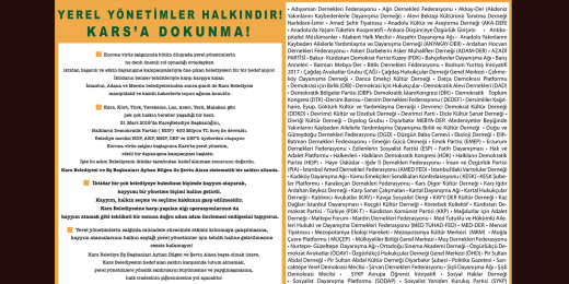 Yerel Yönetimler Halkındır: Kars'a Dokunma!