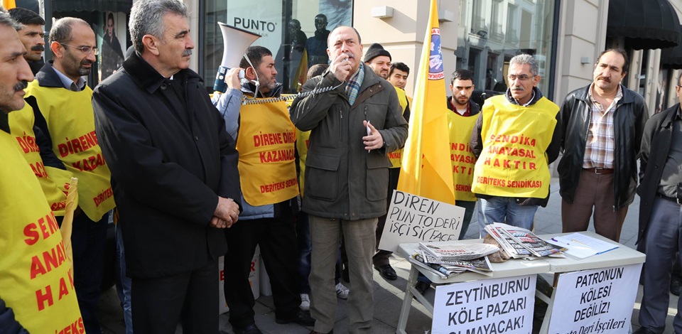 HDP'li Tüzel'den direnişteki işçilere destek ziyareti